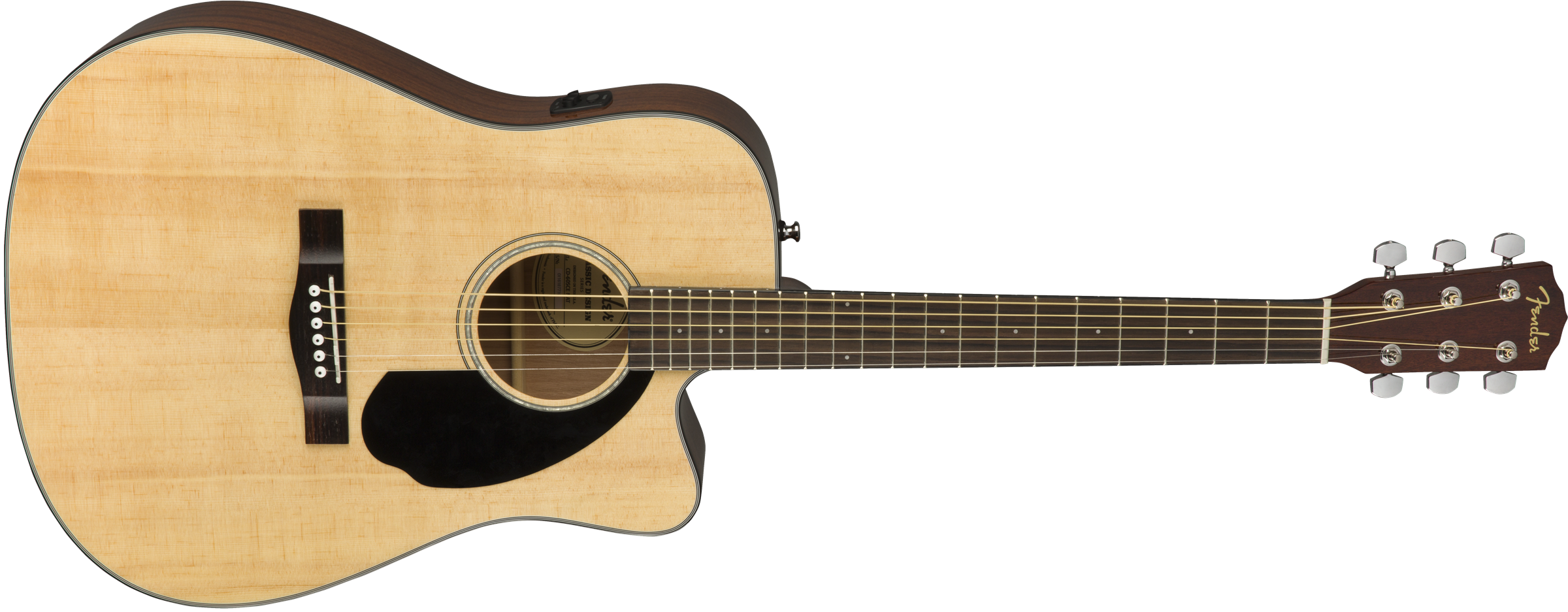 Fender CD-60SCE Dreadnought, Walnut Fingerboard, Natural - Regent Sounds
