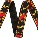 Fender Monogram Logo Strap Red/Yellow/Black - Regent Sounds