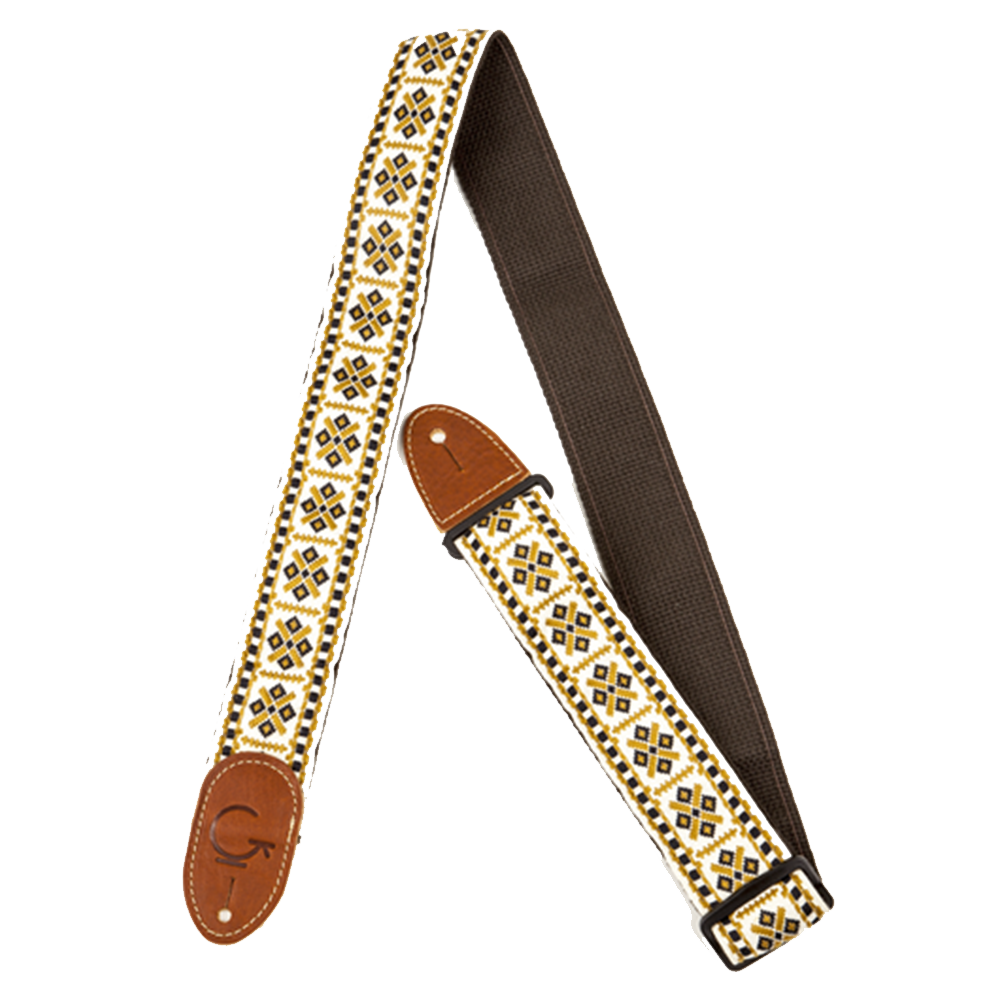 Gretsch G Brand Strap Diamond Brown Ends - Regent Sounds