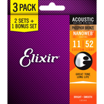 Elixir Phosphor Nanoweb 011-052 Three Pack E16544 - Regent Sounds