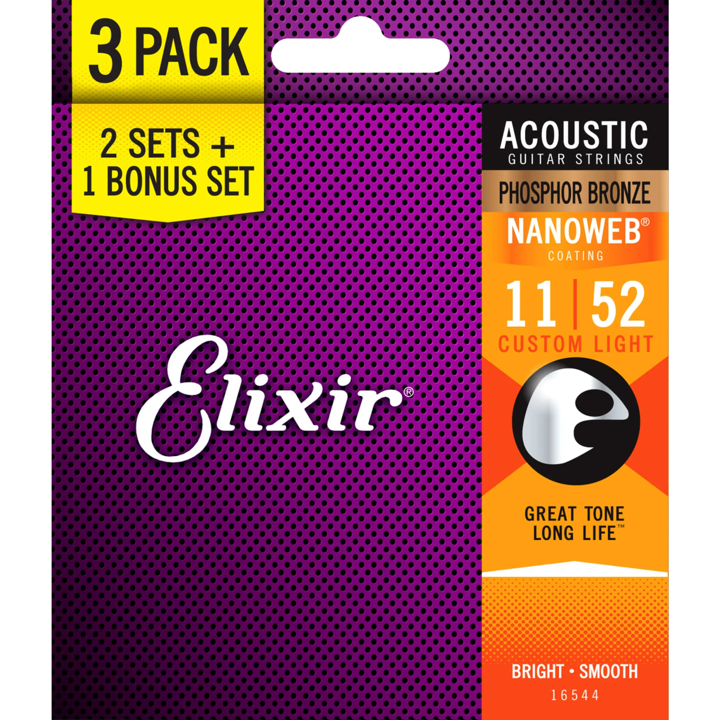 Elixir Phosphor Nanoweb 011-052 Three Pack E16544 - Regent Sounds