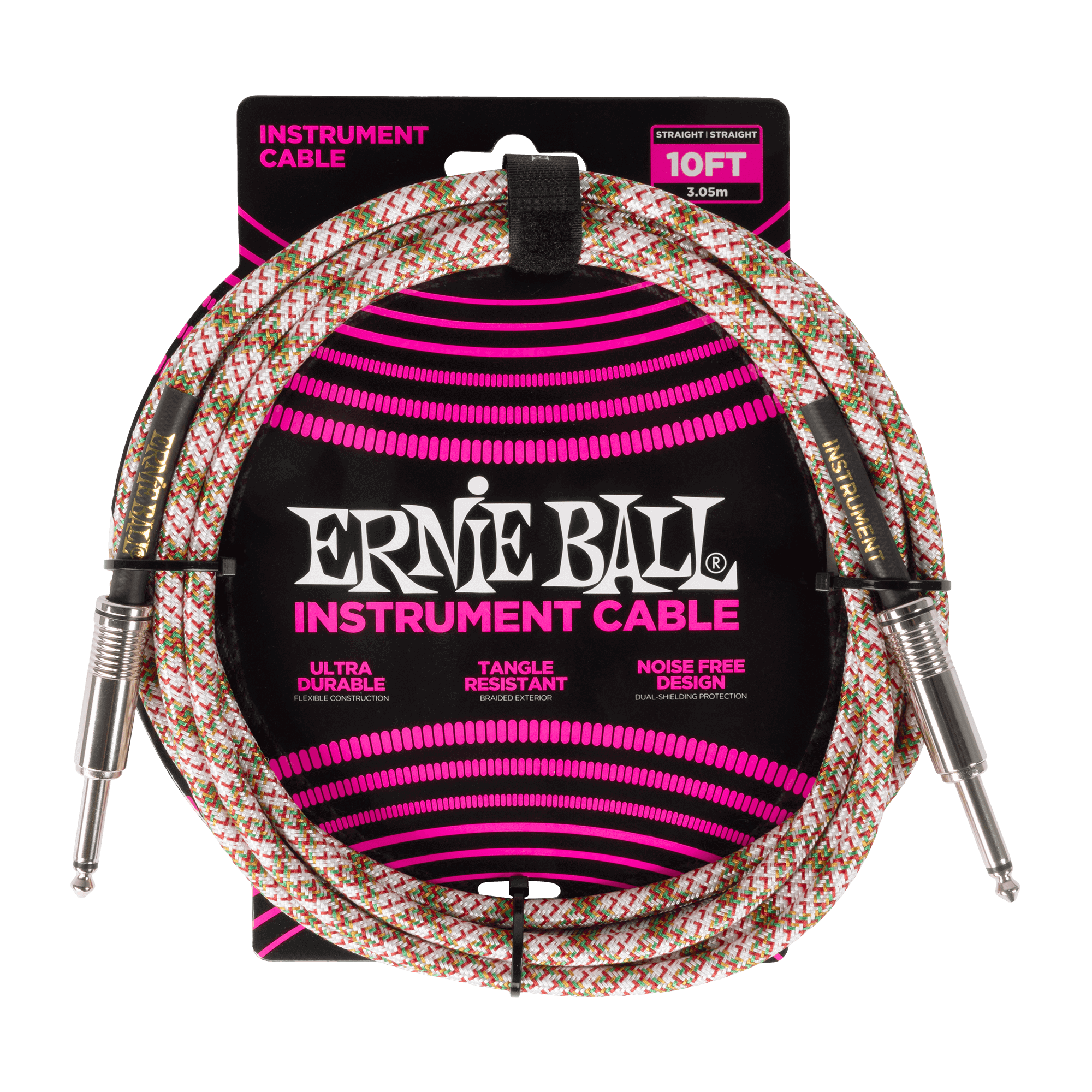 Ernie Ball Braided Straight/Straight 10FT - Emerald Argyle - Regent Sounds