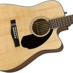 Fender CD-60SCE Dreadnought, Walnut Fingerboard, Natural - Regent Sounds