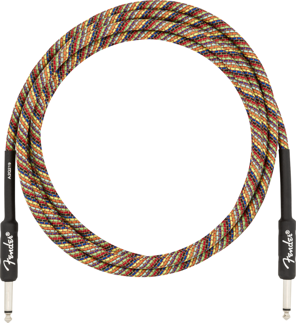 Fender Festival Instrument Cable, Straight/Straight, 10', Pure Hemp, Rainbow Regent Sounds