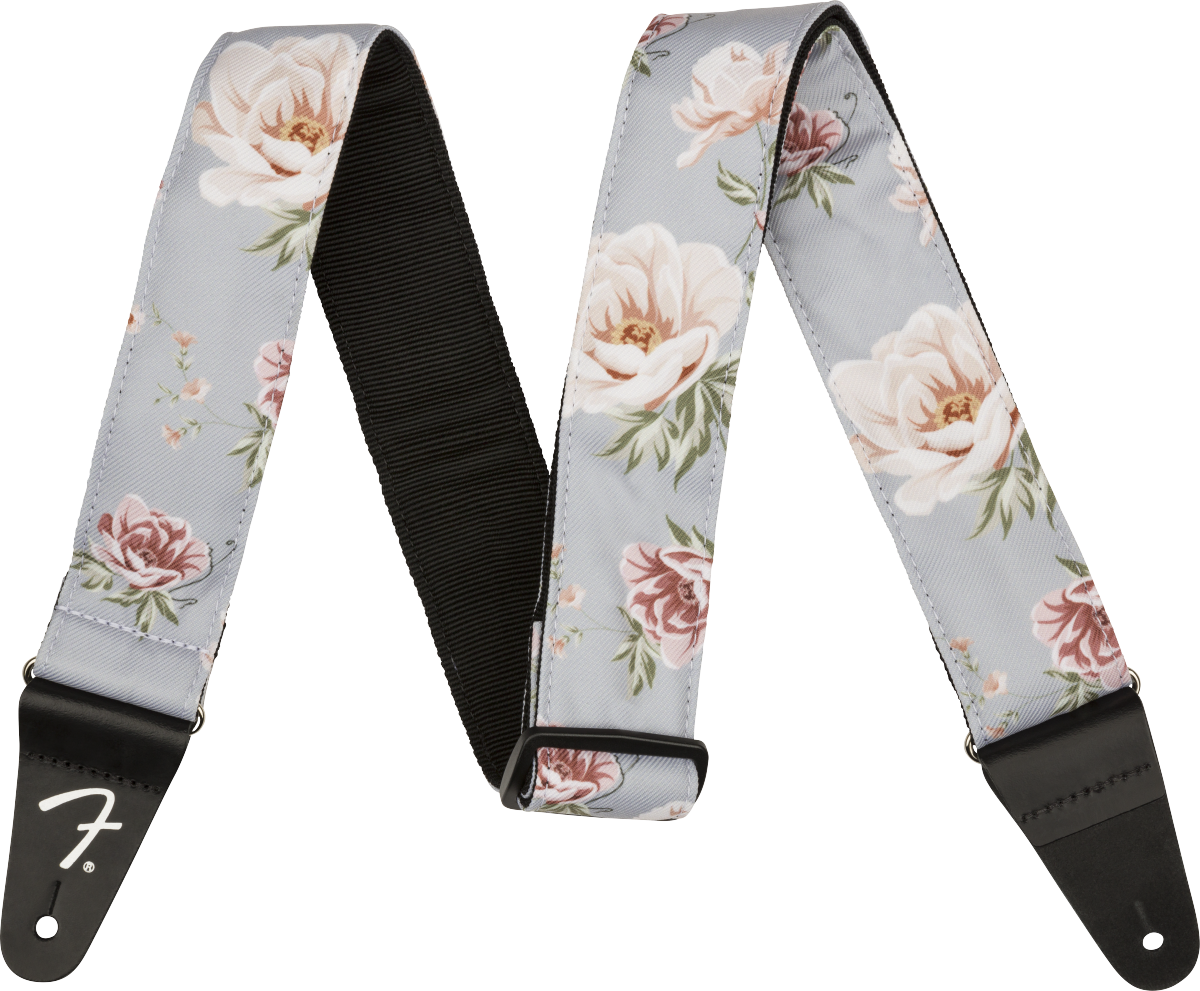 Fender Floral Strap, Grey - Regent Sounds