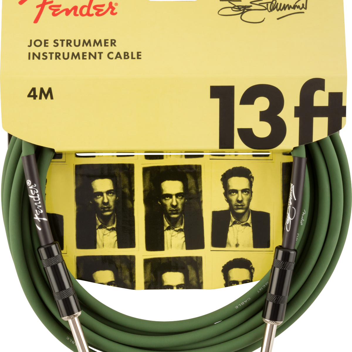 Fender Joe Strummer Pro 13' Instrument Cable, Drab Green - Regent Sounds
