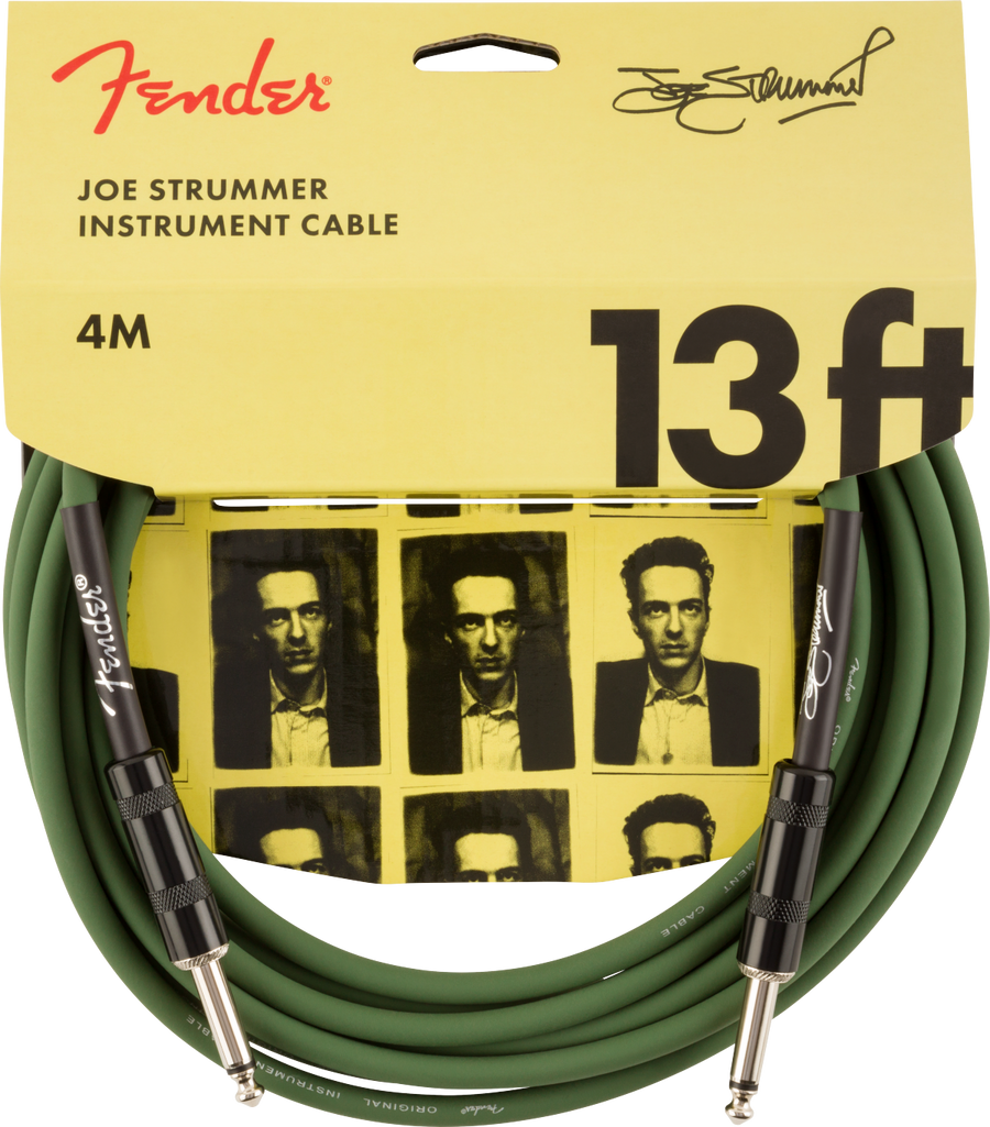 Fender Joe Strummer Pro 13' Instrument Cable, Drab Green - Regent Sounds