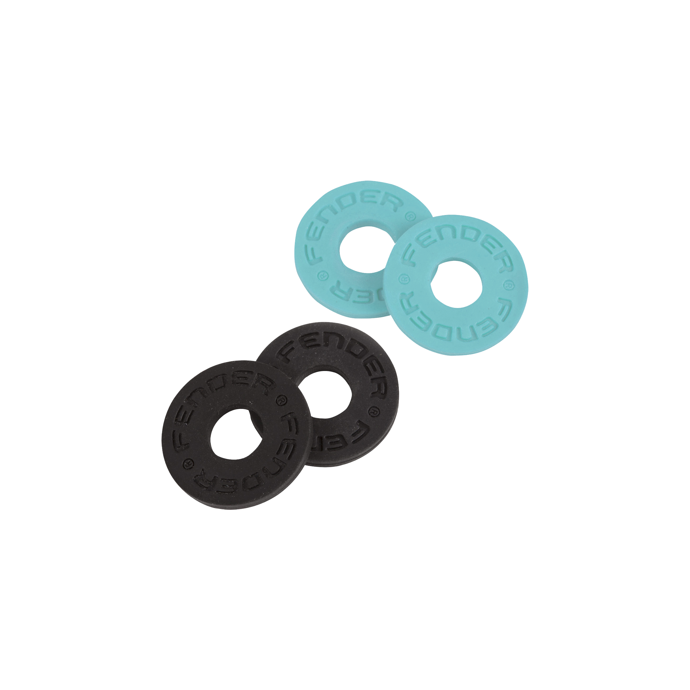 Fender Strap Blocks, 4-Pack, Black and Daphne Blue - Regent Sounds