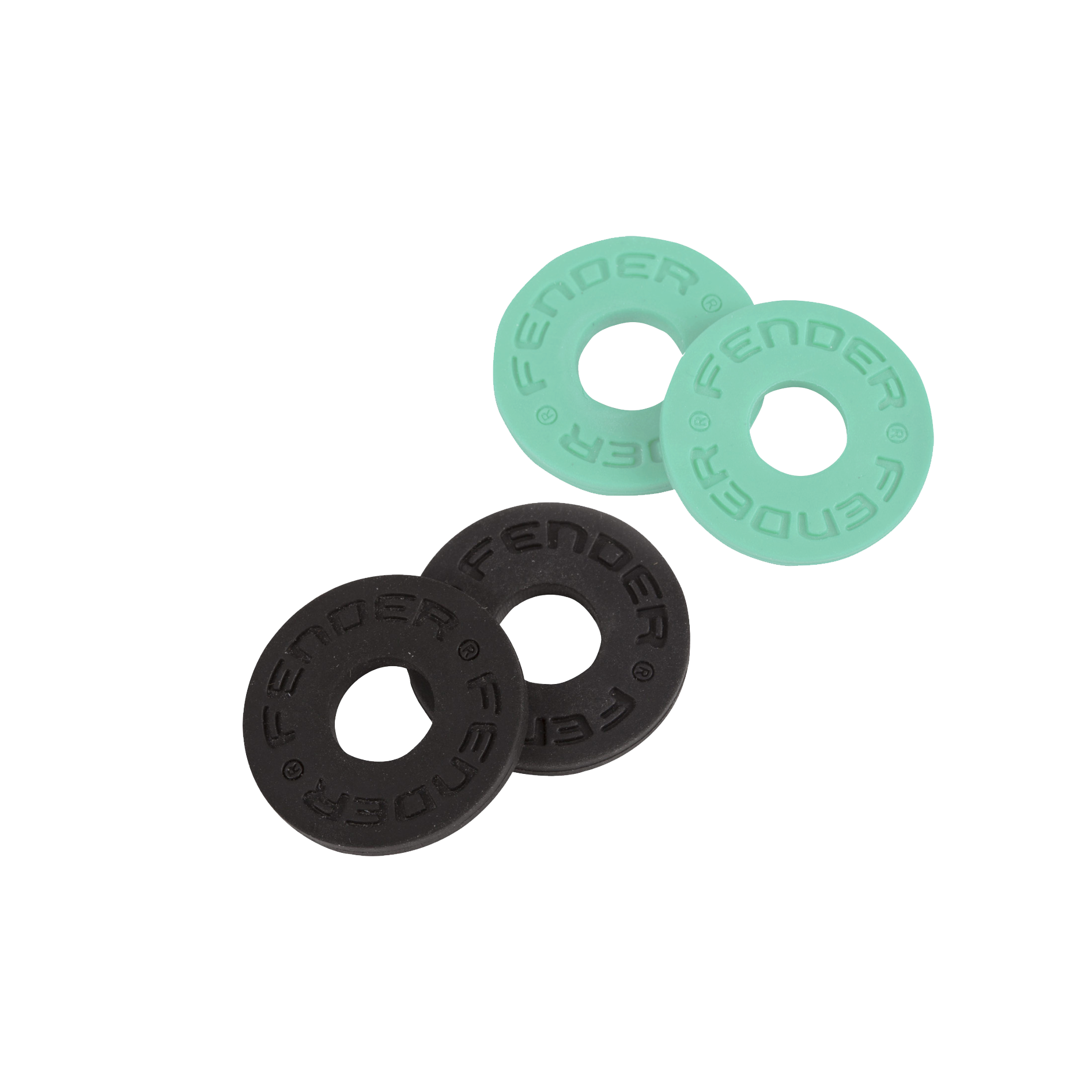 Fender Strap Blocks, 4-Pack, Black and Surf Green - Regent Sounds