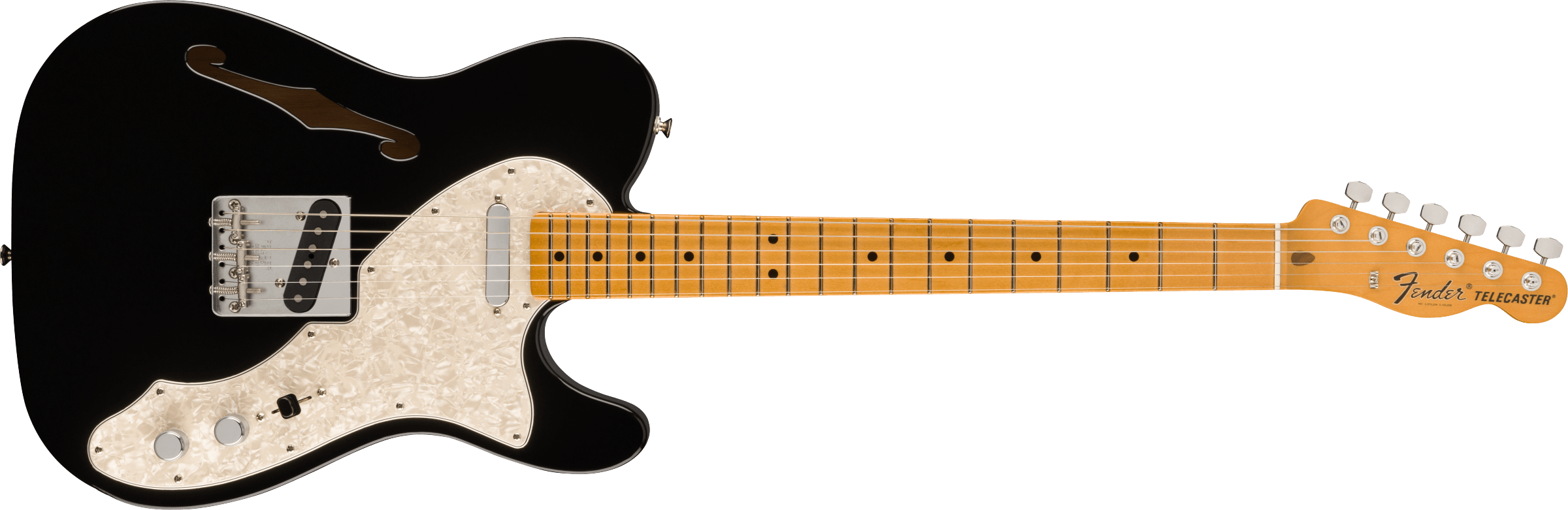 Fender Vintera II '60s Telecaster Thinline, Maple Fingerboard, Black - Regent Sounds