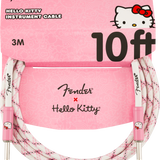 Fender x Hello Kitty White/Pink Woven Cable, 10' - Regent Sounds