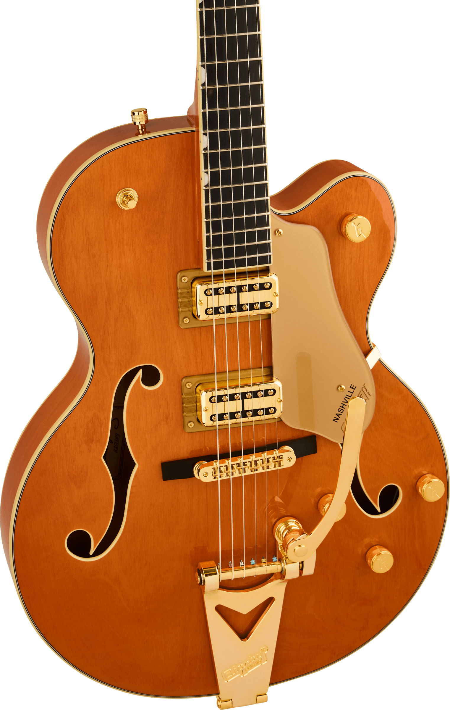 Gretsch Synchromatic Nashville Hollow Body Single-Cut with Bigsby, Ebony Fingerboard, 50's Orange Stain - Regent Sounds