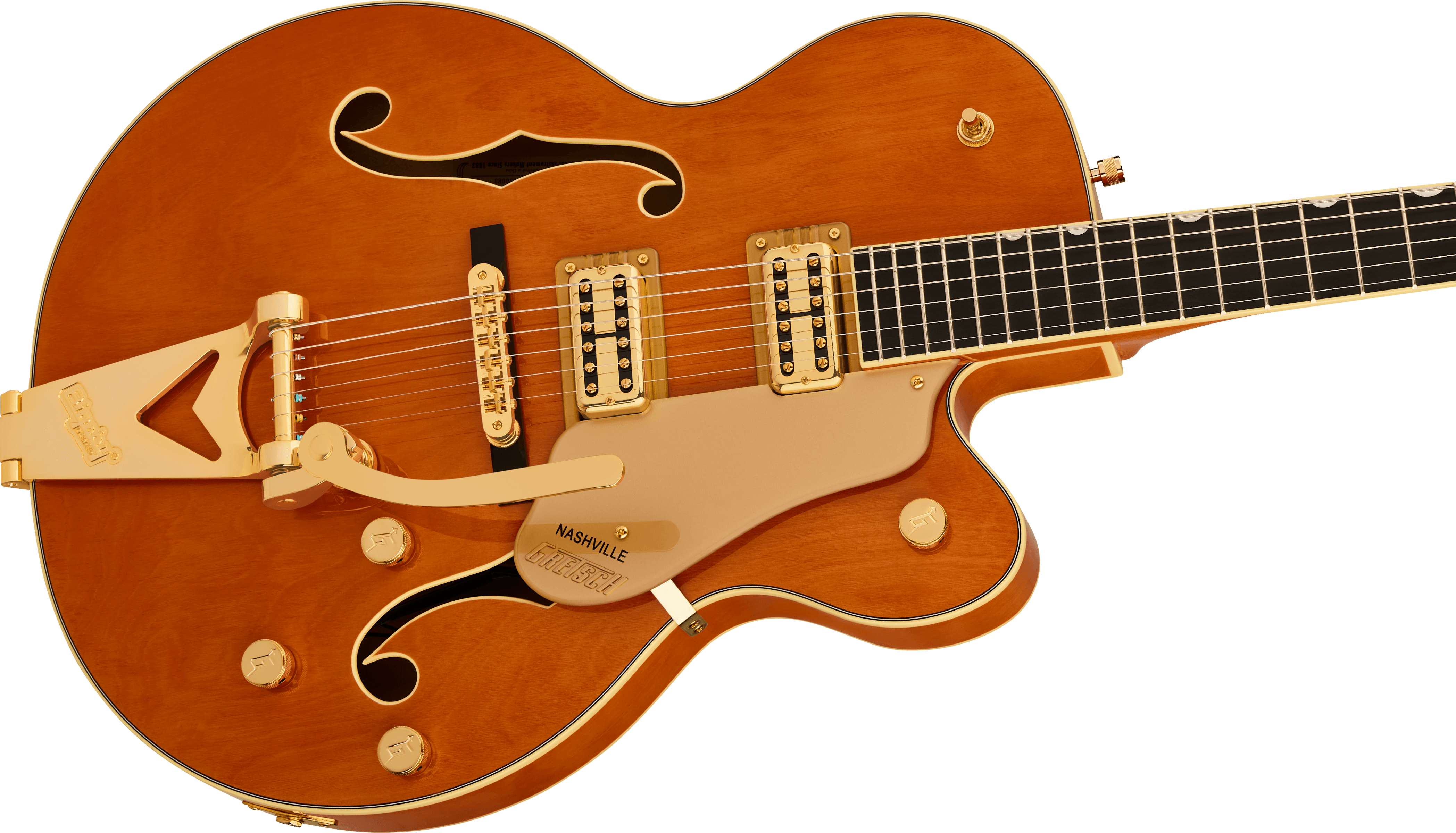 Gretsch Synchromatic Nashville Hollow Body Single-Cut with Bigsby, Ebony Fingerboard, 50's Orange Stain - Regent Sounds
