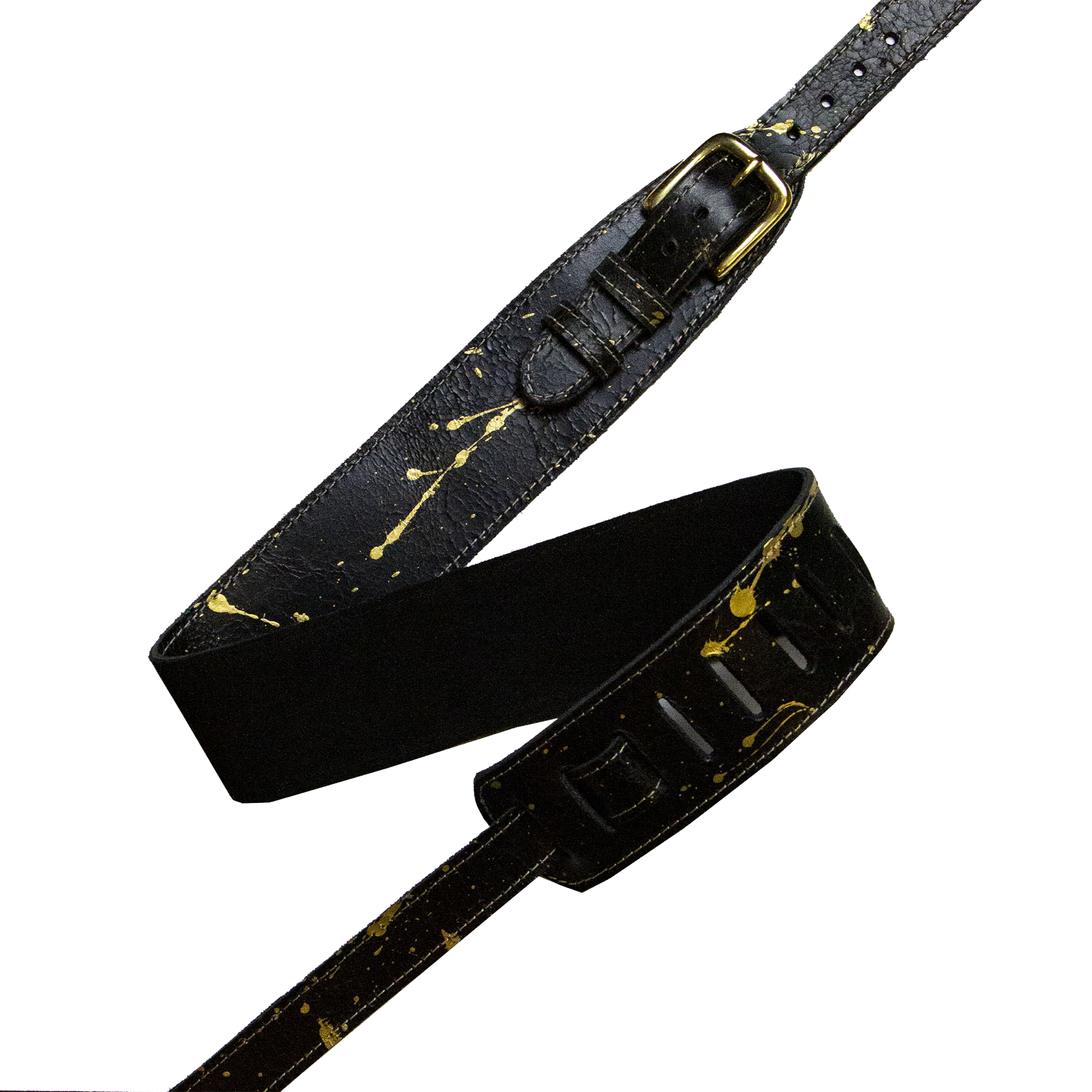 Leathergraft FAB Gold Splatter Roadworn Strap - Regent Sounds
