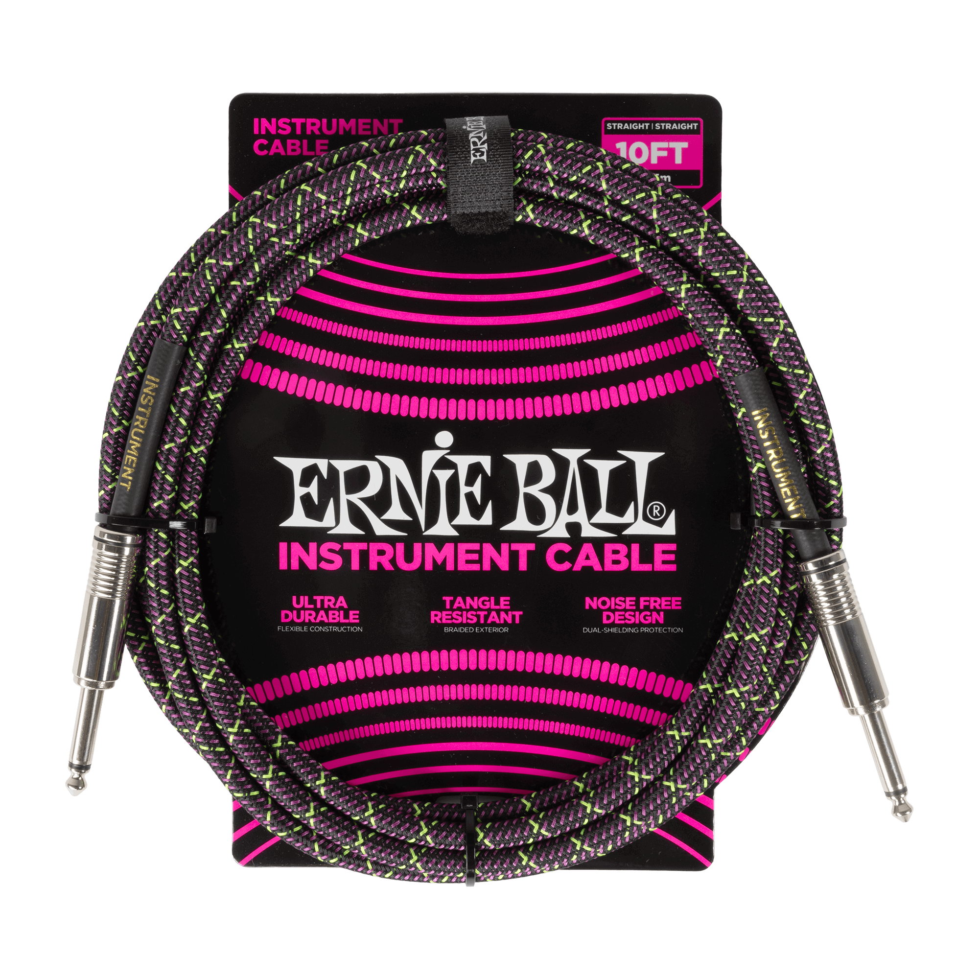 Ernie Ball Braided Straight/Straight 10FT - Purple Python - Regent Sounds