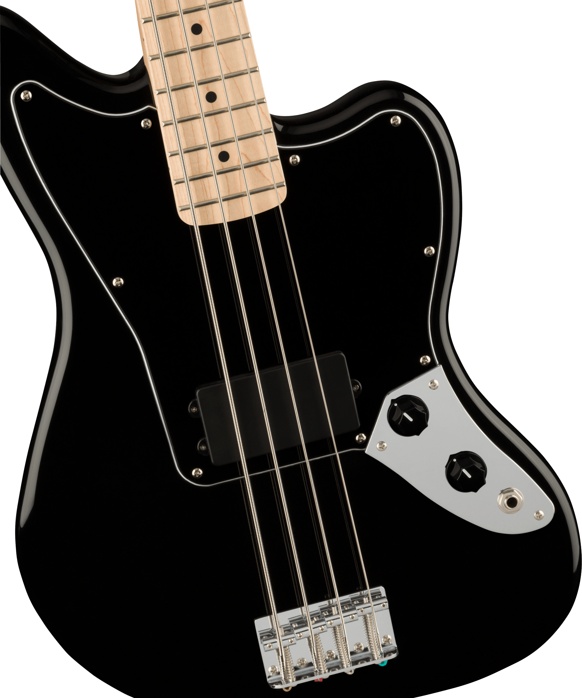 Squier Affinity Series Jaguar Bass H, Maple Fingerboard, Black - Regent Sounds