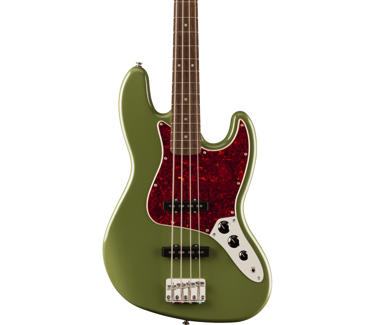 Squier FSR Classic Vibe '60s Jazz Bass, Matching Headstock, Olive - Regent Sounds