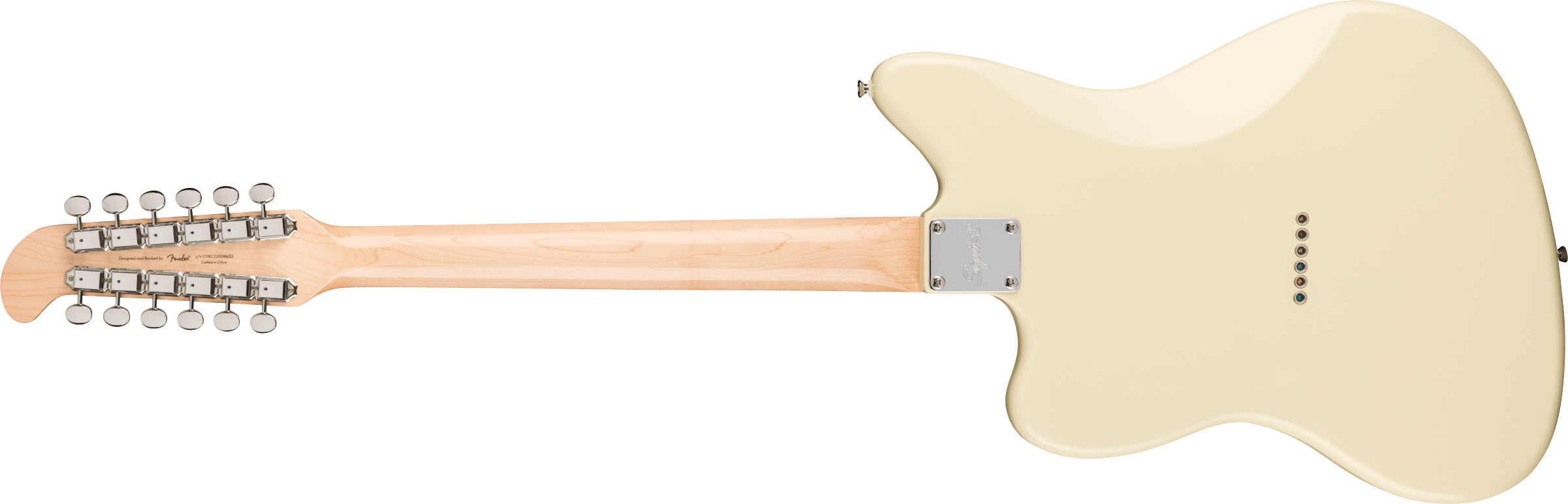Squier Paranormal Jazzmaster XII, Olympic White Back