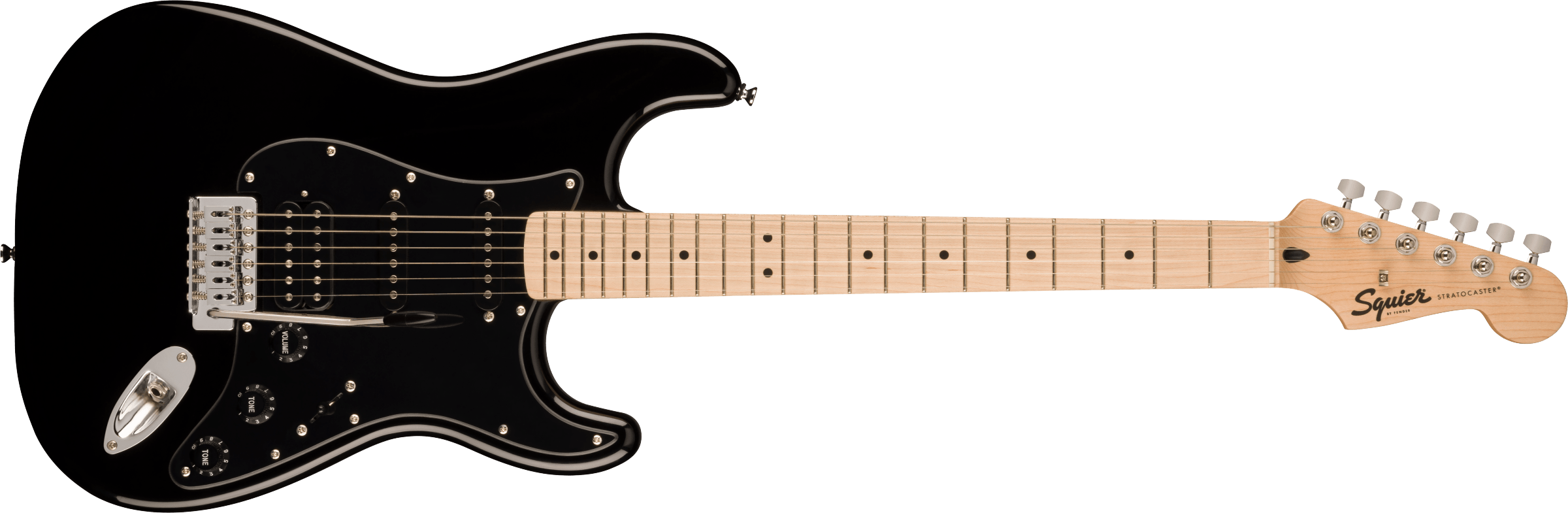 Squier Sonic Stratocaster HSS, Maple Fingerboard, Black - Regent Sounds