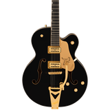Synchromatic Falcon Hollow Body Single-Cut with Bigsby, Ebony Fingerboard, Black - Regent Sounds