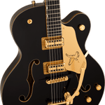 Synchromatic Falcon Hollow Body Single-Cut with Bigsby, Ebony Fingerboard, Black - Regent Sounds