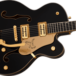 Synchromatic Falcon Hollow Body Single-Cut with Bigsby, Ebony Fingerboard, Black - Regent Sounds