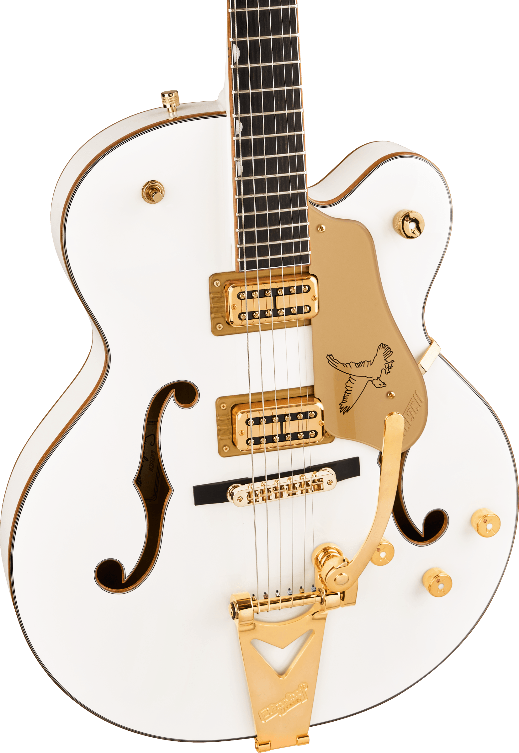 Synchromatic Falcon Hollow Body Single-Cut with Bigsby, Ebony Fingerboard, Snowcrest White - Regent Sounds