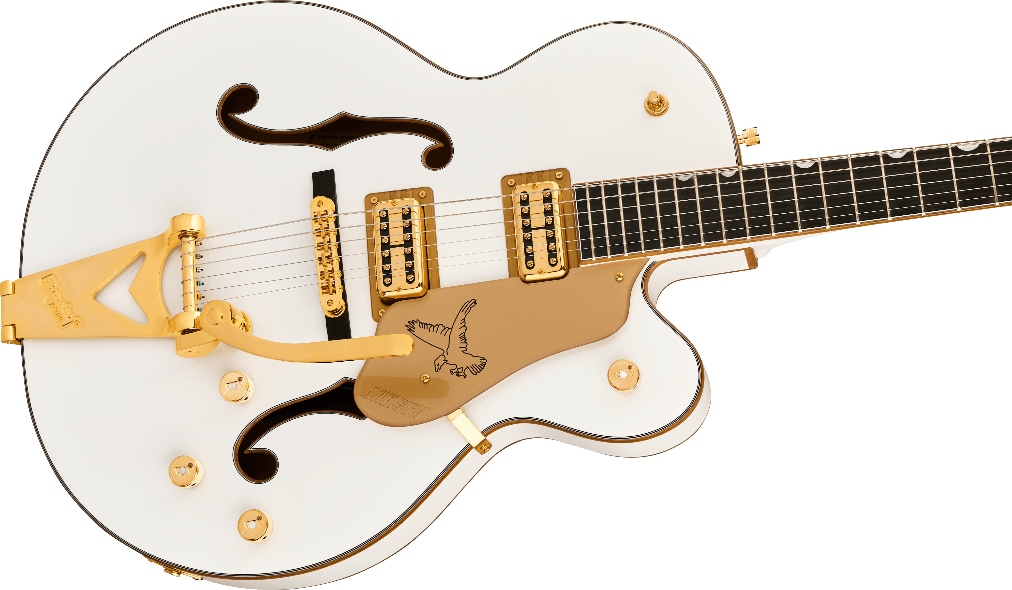 Synchromatic Falcon Hollow Body Single-Cut with Bigsby, Ebony Fingerboard, Snowcrest White - Regent Sounds