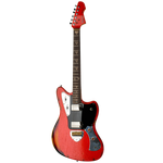 Valiant - Jupiter Fiesta Red Over Sunburst Distressed - Regent Sounds