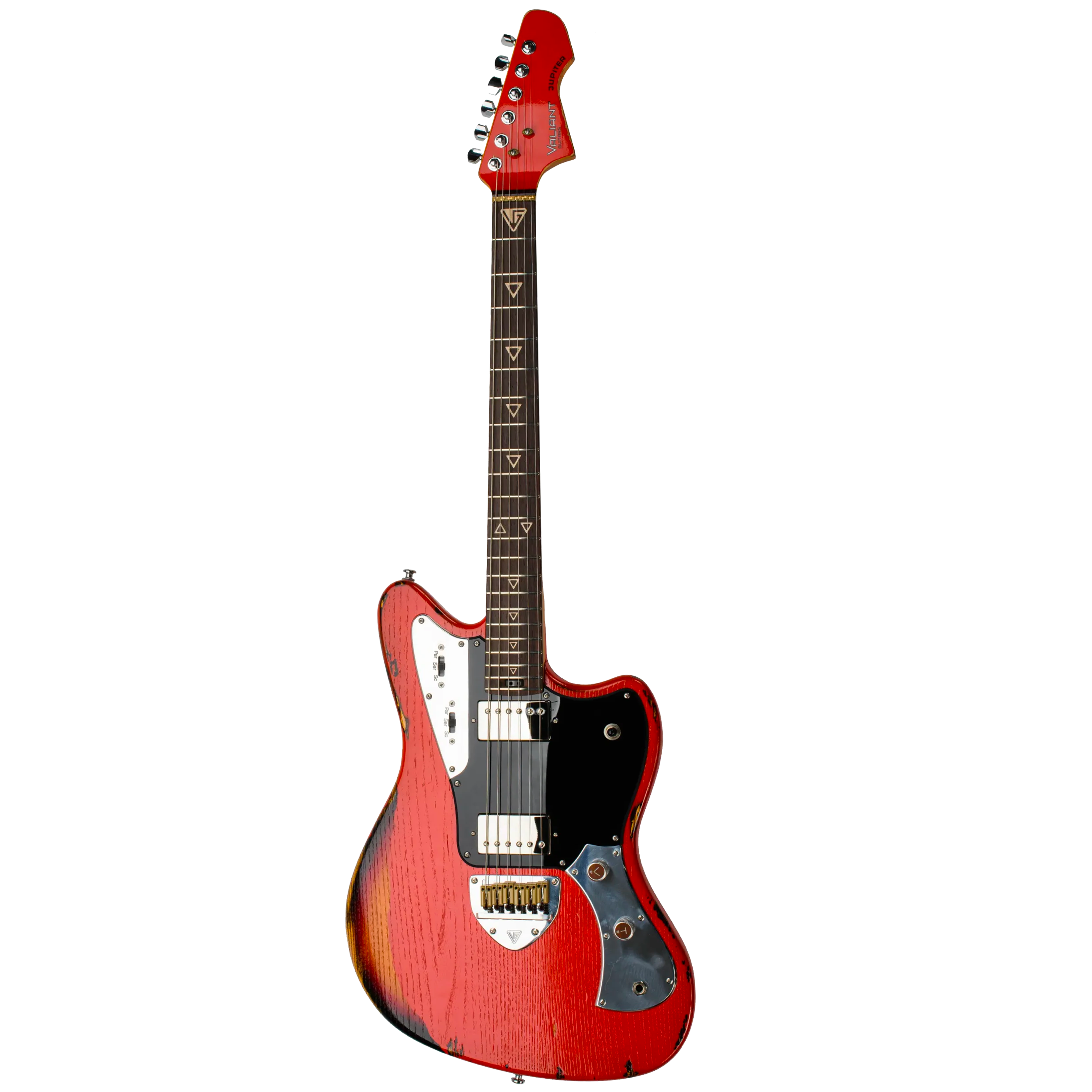 Valiant - Jupiter Fiesta Red Over Sunburst Distressed - Regent Sounds