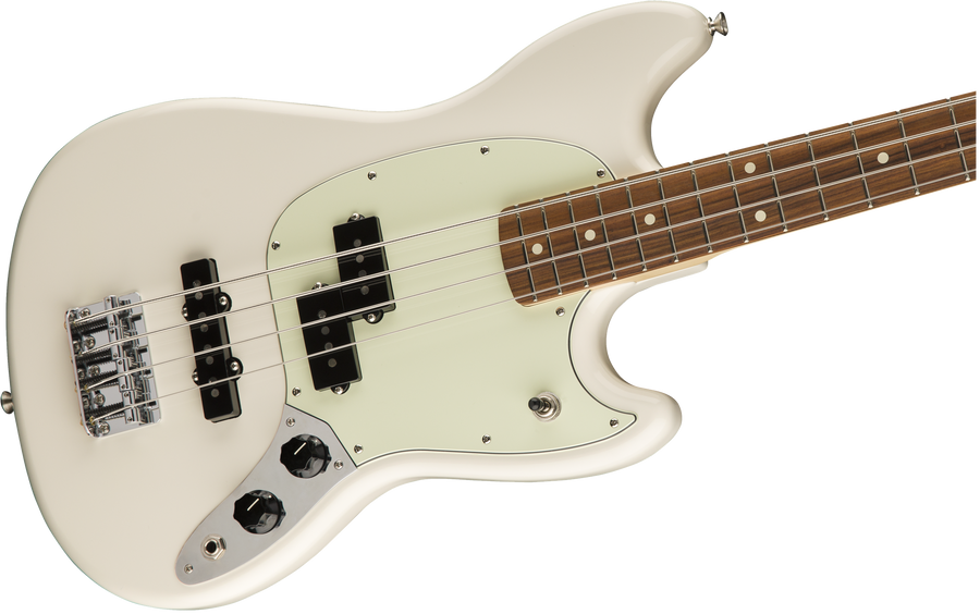 Fender Mustang Bass PJ Olympic White PF - Regent Sounds