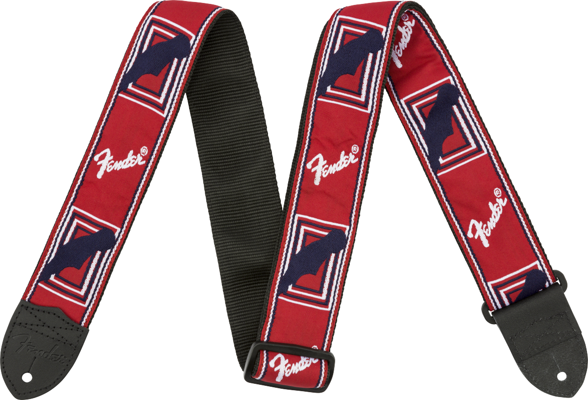 Fender 2" Monogrammed Strap Red/White/Blue - Regent Sounds