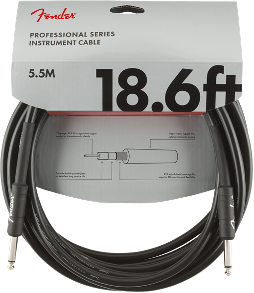 Fender Professional Series 18.6' Cable Black - Regent Sounds