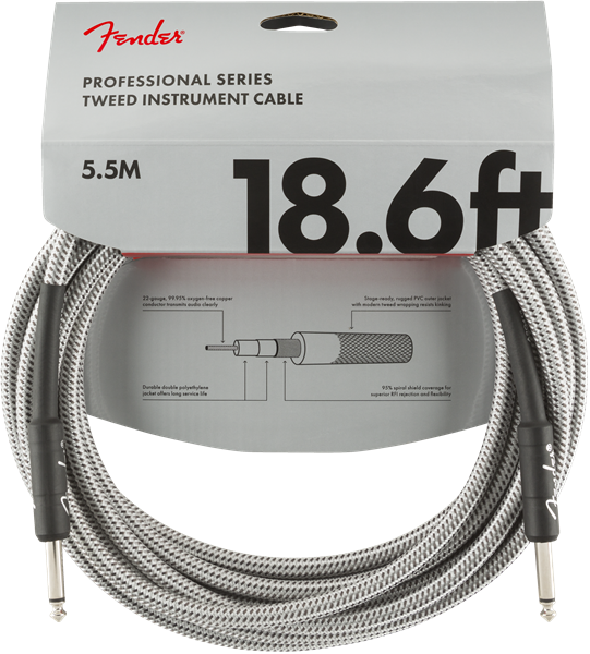 Fender Professional Series 18.6' Cable White Tweed - Regent Sounds