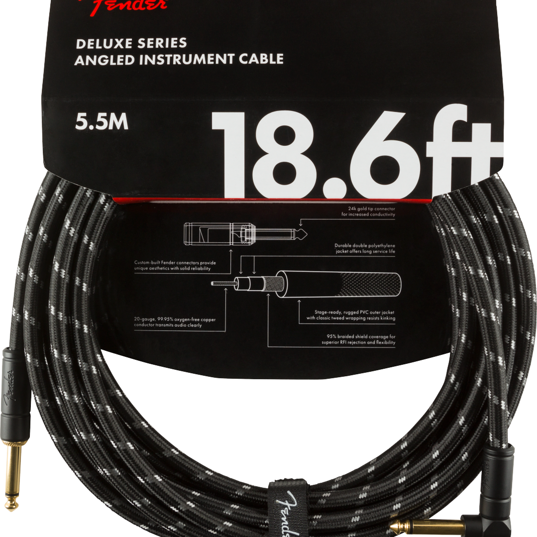 Fender Deluxe Series Cable Black Tweed 18.6' - Regent Sounds