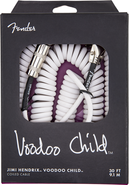 Fender Jimi Hendrix Voodoo Child Cable White 30' - Regent Sounds