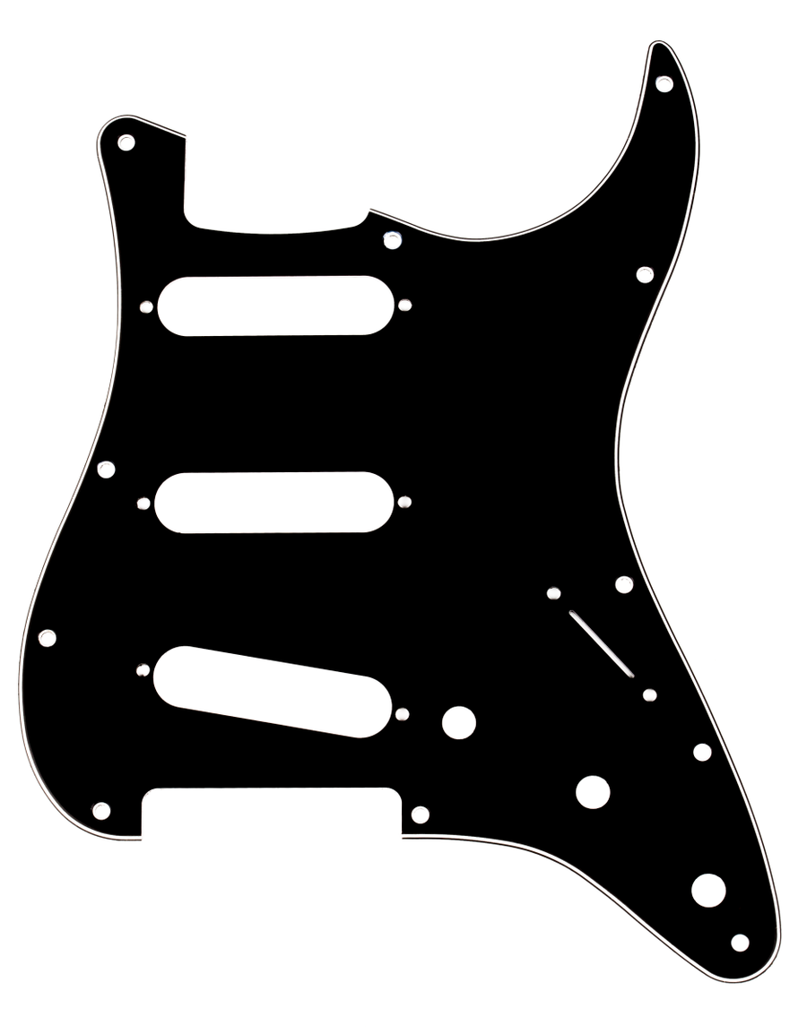 Fender 11-Hole Stratocaster S/S/S Black 3-Ply Pickguard - Regent Sounds