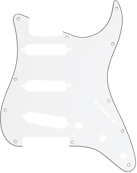 Fender 11-Hole Stratocaster S/S/S White 3-Ply Pickguard - Regent Sounds