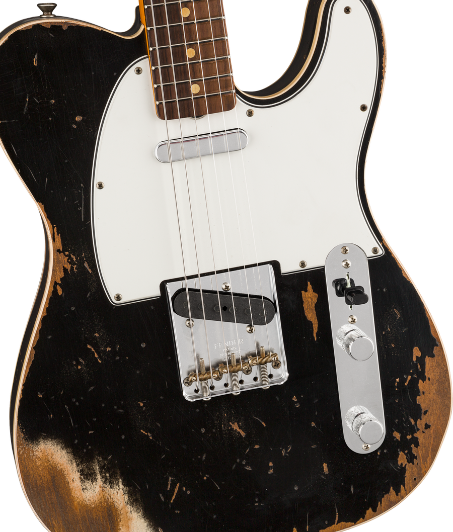 Fender Custom Shop 2020 '64 Telecaster Custom Heavy Relic Aged Black - Regent Sounds