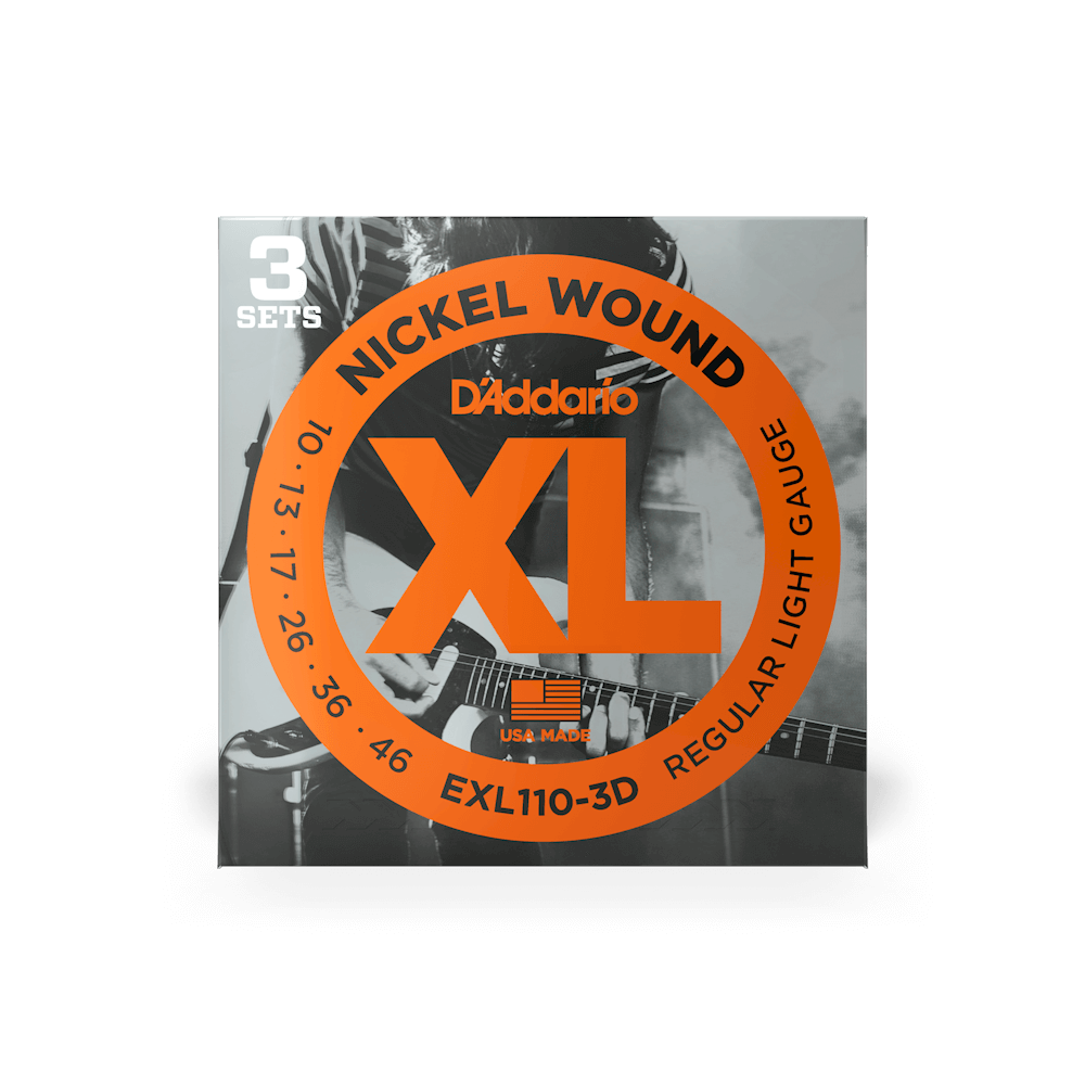 D'addario 10-46 Regular Light Electric Guitar Strings 3-Pack - Regent Sounds