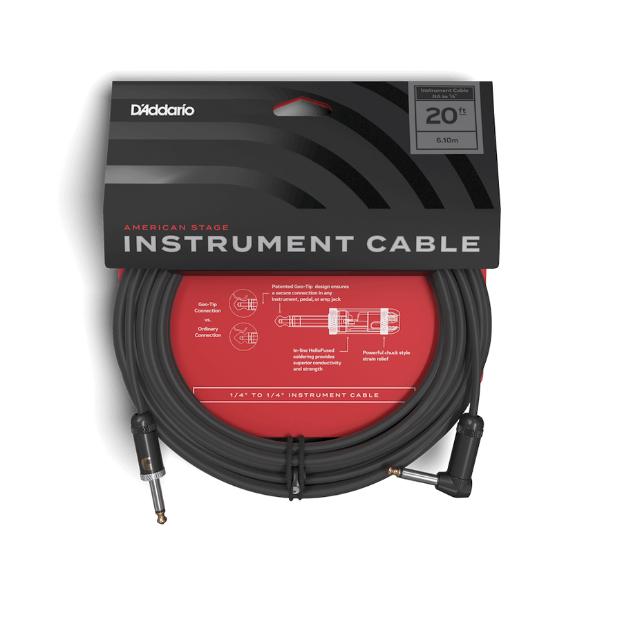 D'addario Planet Waves American Stage Cable RA 20ft - Regent Sounds