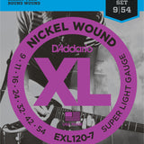 D'Addario EXL120-7 Guitar Strings 09-54 - Regent Sounds