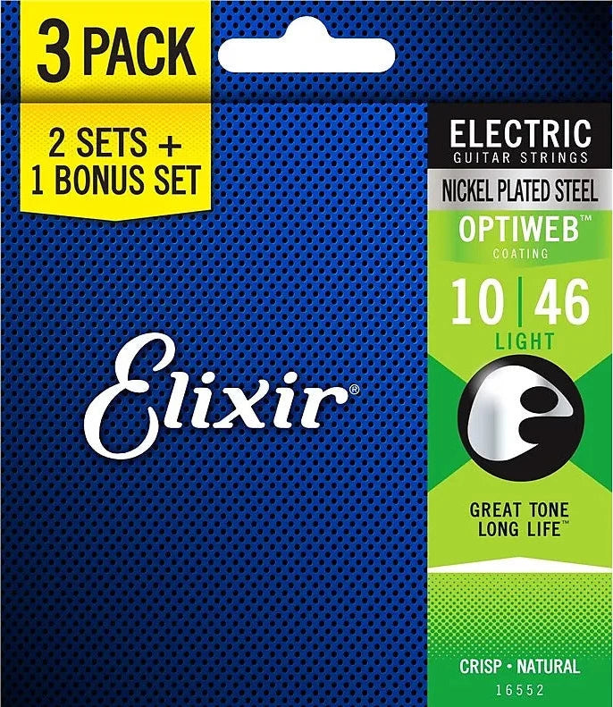 Elixir Electric Optiweb 010-046 Three Pack - Regent Sounds