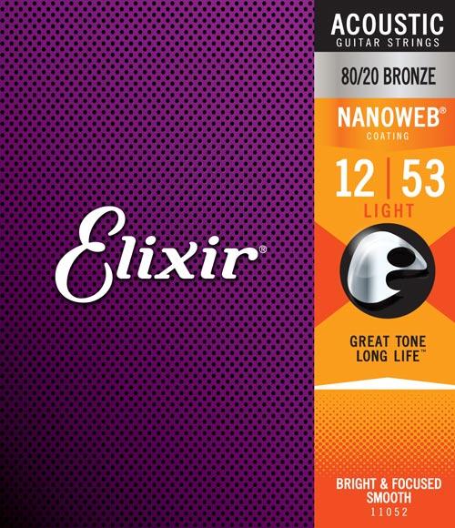 Elixir Nanoweb Acoustic 80/20 Light 12-53 - Regent Sounds