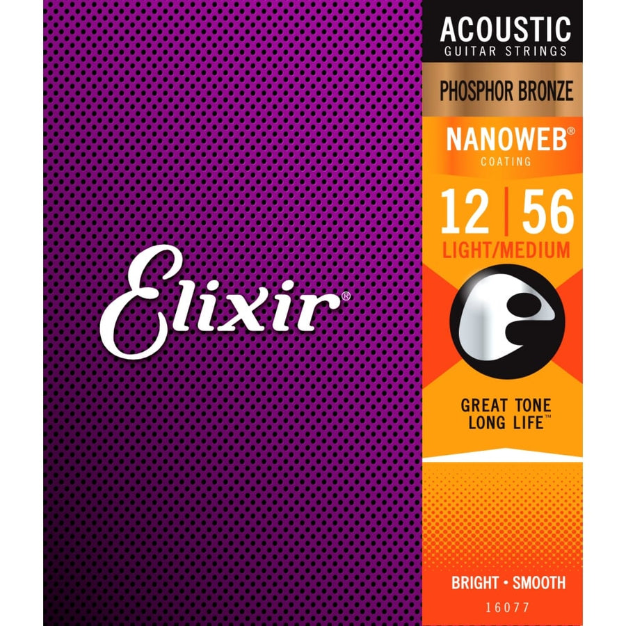 Elixir Nanoweb Phosphor Bronze 12-56 - Regent Sounds