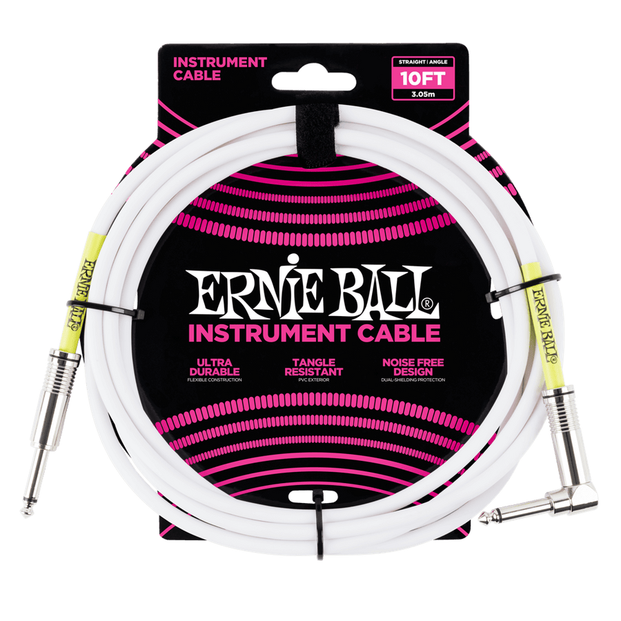 Ernie Ball Ultraflex 10ft Cable White - Regent Sounds