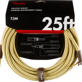 Fender Deluxe Series Instrument Cable, Straight/Angle, 25ft - Regent Sounds