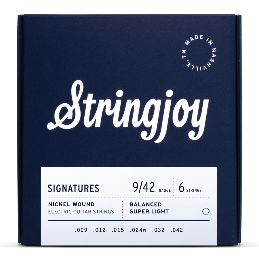 Stringjoy Signatures Balanced Super Light Gauge (9-42) Nickel Wound Electric Guitar Strings - Regent Sounds