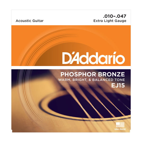D'Addario EJ15 Phosphor Bronze Extra Light 10-47 - Regent Sounds