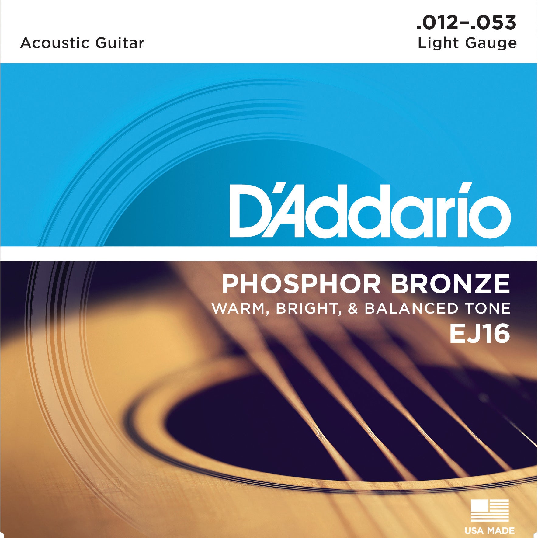 D'Addario EJ16 Phosphor Bronze Light 12-53 - Regent Sounds